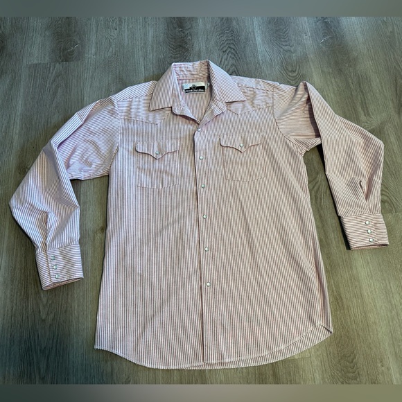 Vintage Ranch and Town Mens Pearl Button Long Sleeve Shirt - Picture 1 of 7